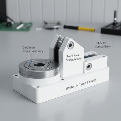 Белые конвейеры CNC с точностью повторения 0,005 мм и совместимостью 3/4/5 оси для точной обработки